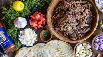 Smoked Leg of Lamb & a Gyro with Homemade Tzatziki Sauce